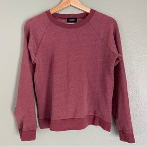 Monrow Crew Neck Sweater in Red